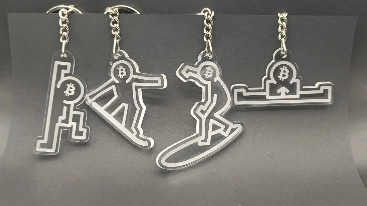 Skate Keychain - By BitPopArt Store of Value