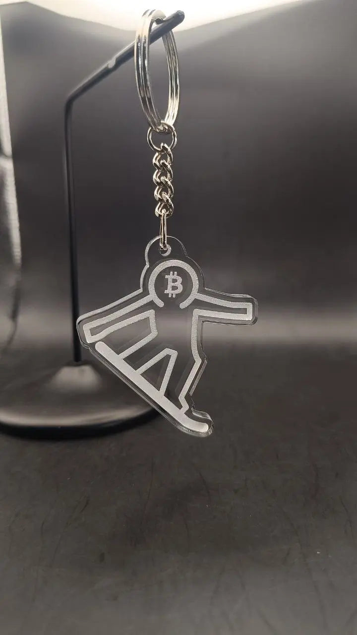 Snowboard Keychain - By BitPopArt Store of Value
