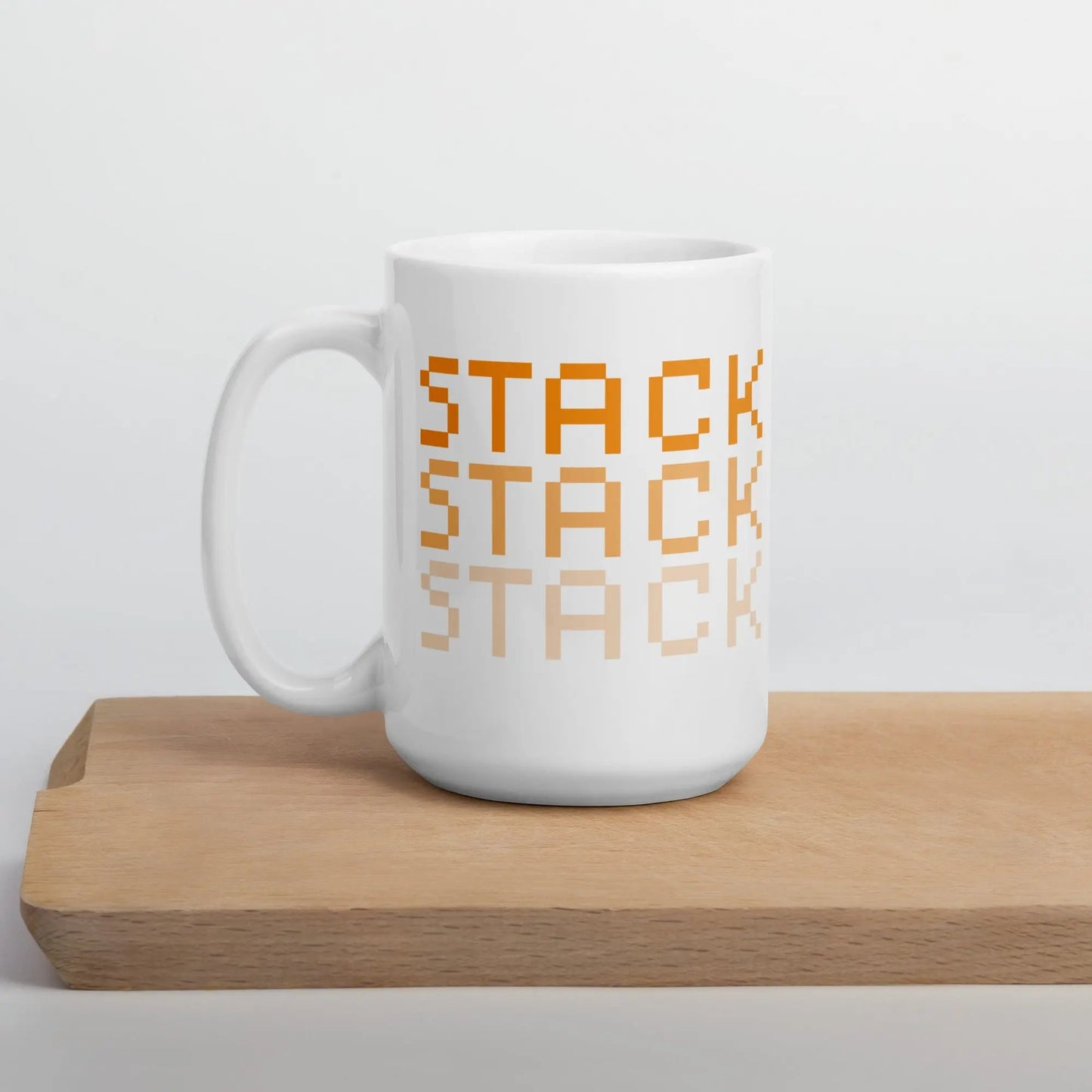 bitcoin mug - stack sats - lifestyle - desk setup - 443ml