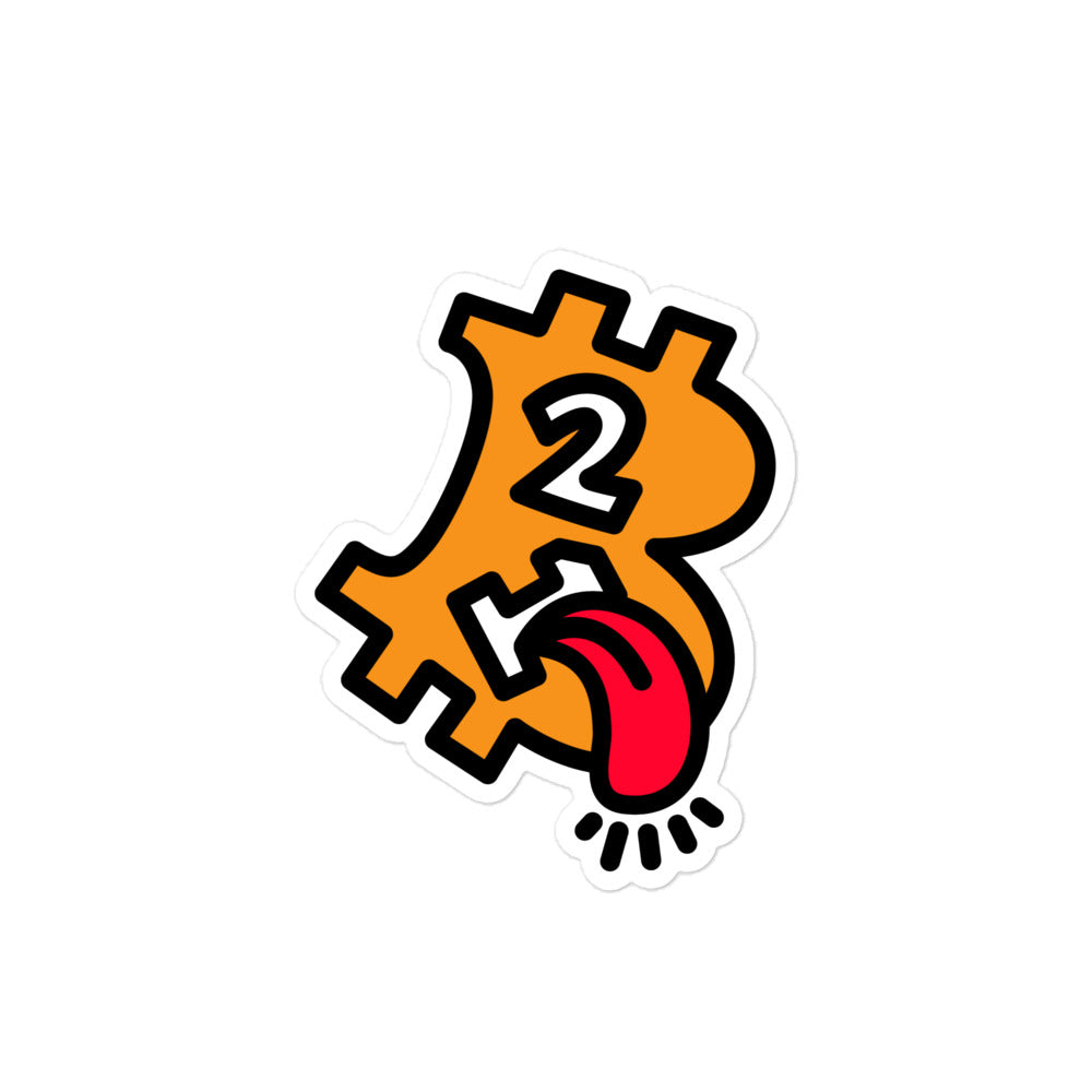 bitcoin sticker - 21 - close-up detail