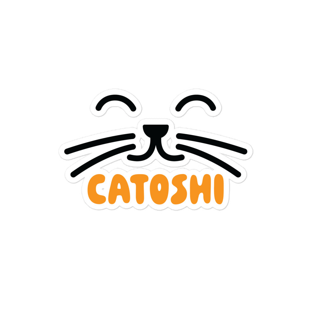 bitcoin sticker - catoshi - detail view