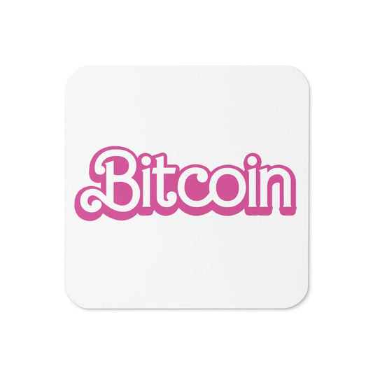 Bitcoin Glamour - Cork-back Bitcoin Coaster