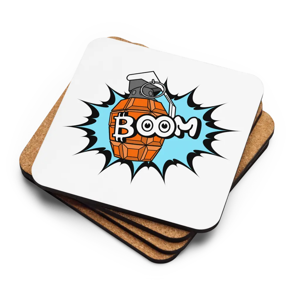 BOOM - Bitcoin Coaster - By BitPopArt Store of Value