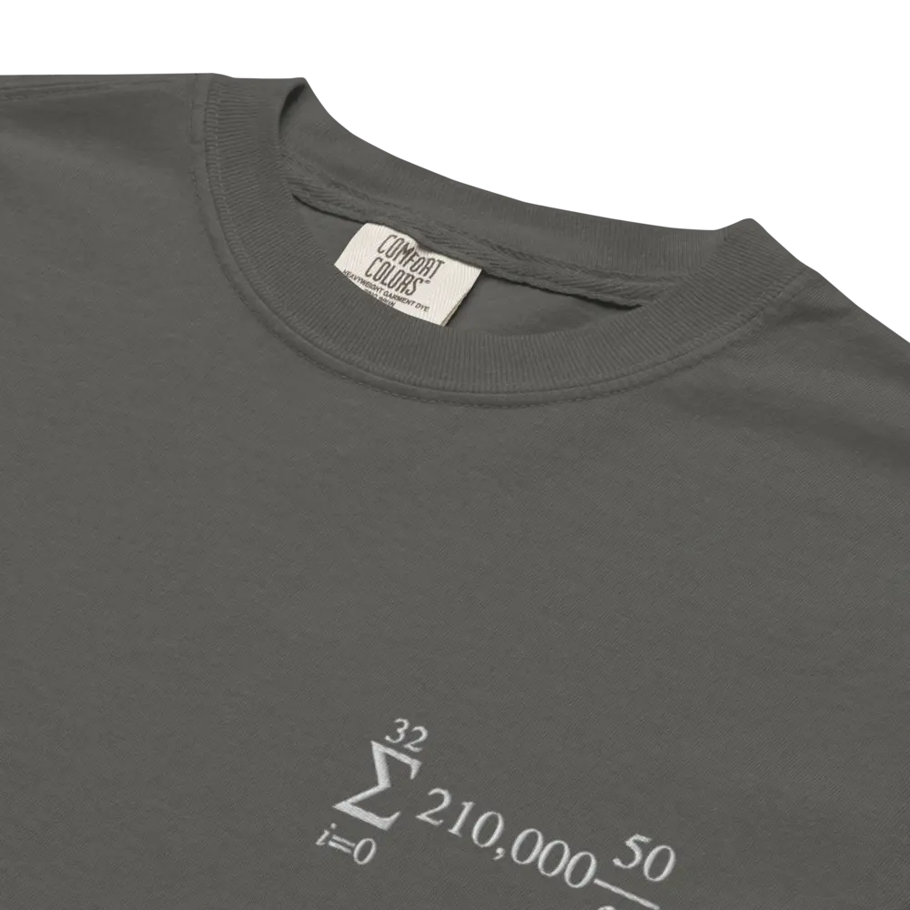 Bitcoin T-Shirt – Halving Cycle Formula - flat lay - grey