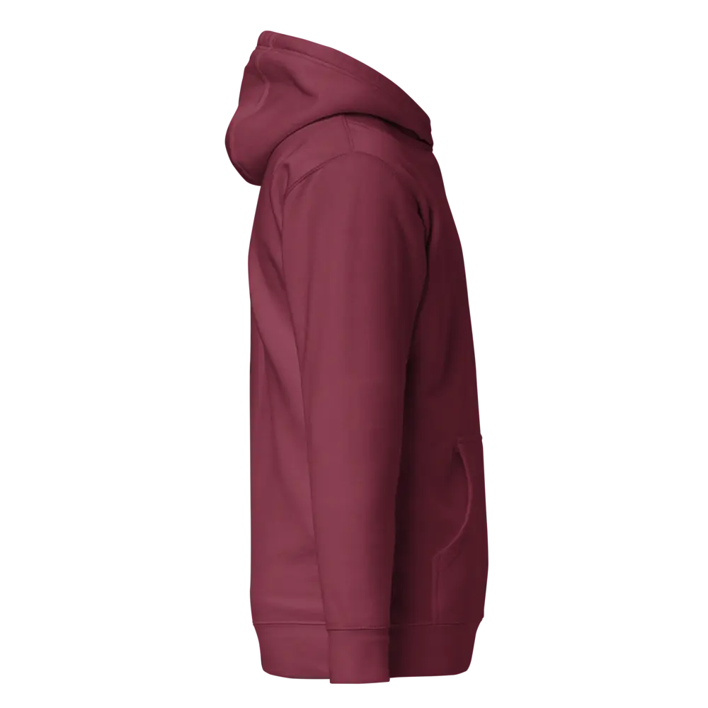 bitcoin hoodie - infinity divided by 21 million - side view
