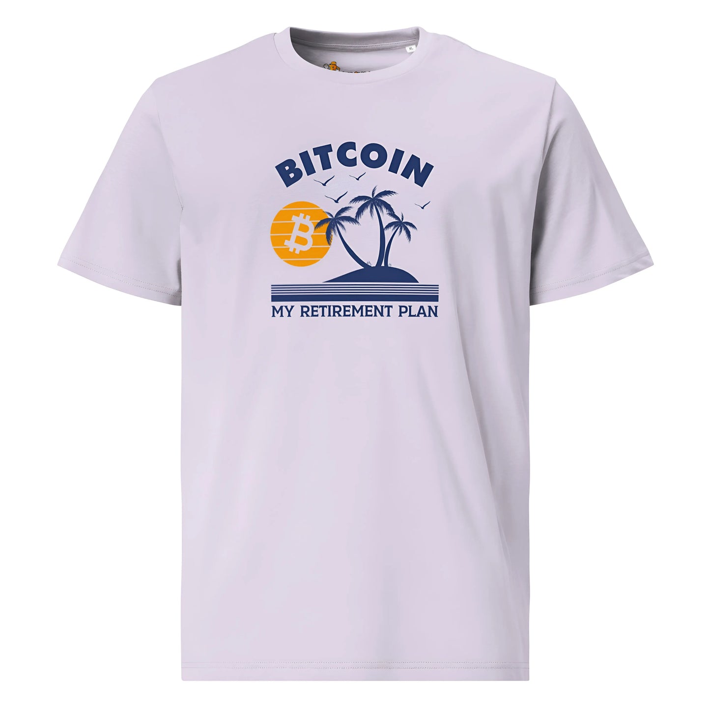 bitcoin t-shirt - my retirement plan - front view - purple