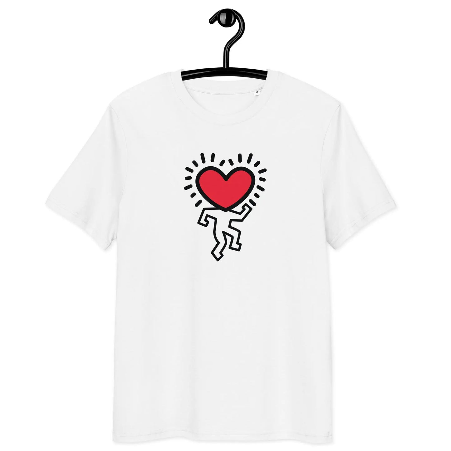 the heart is my guide t-shirt - front view on hanger - white color