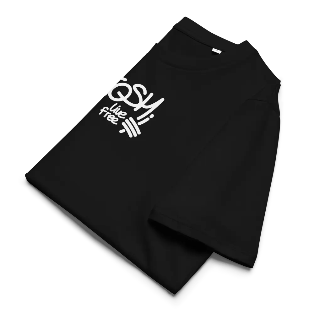 Satoshi Live Free - T-shirt - By BitPopArt - Premium Organic Cotton - Unisex Store of Value