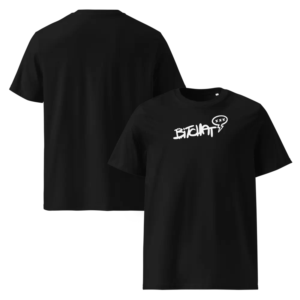 Bitchat T-shirt - By BitPopArt - Premium Organic Cotton - White Store of Value