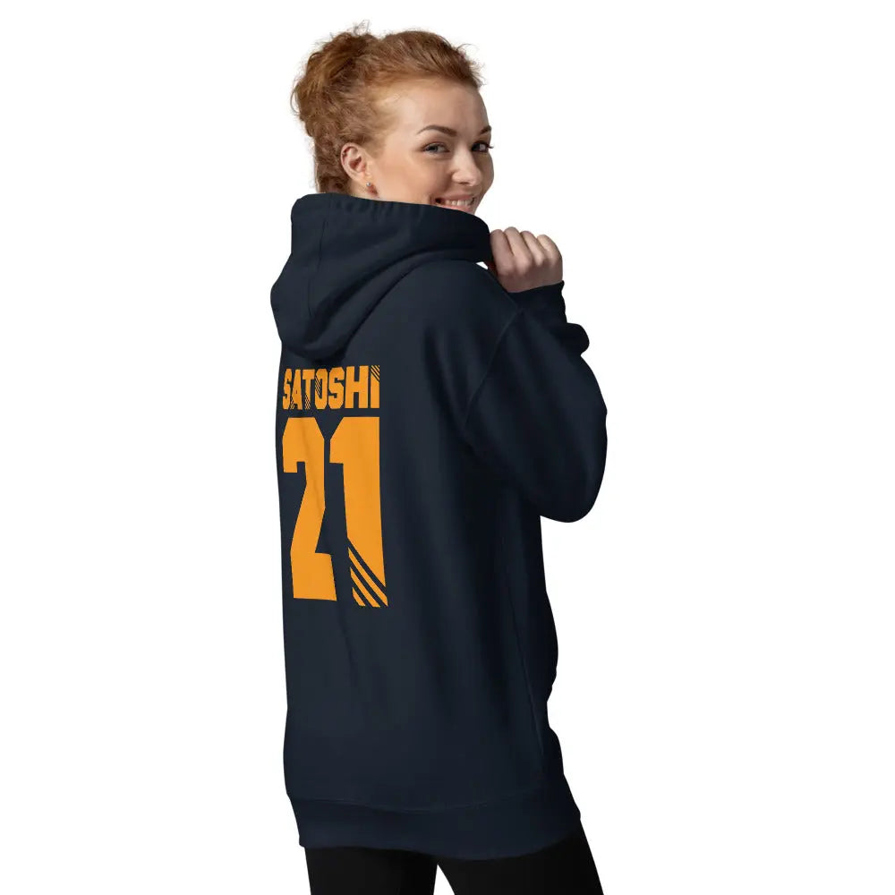 Satoshi 21 - Premium Unisex Bitcoin Hoodie - Back Print Store of Value