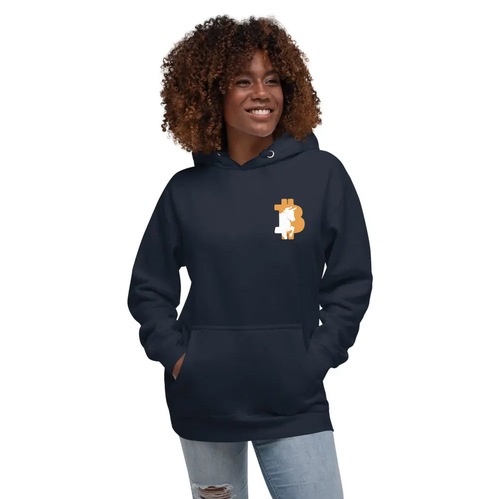 Bitcoin Bull -  Embroidered - Premium Unisex Bitcoin Hoodie Store of Value