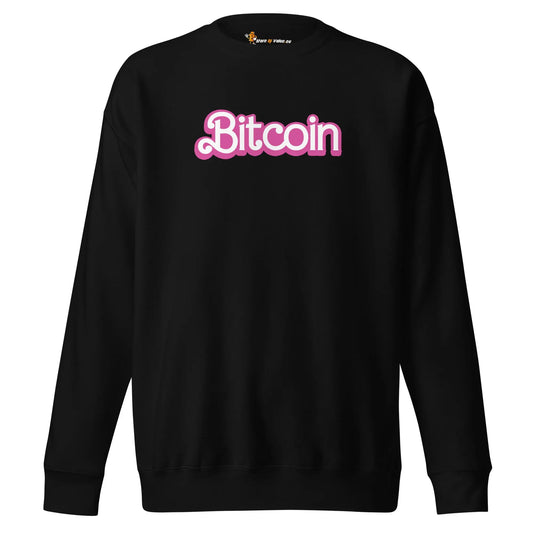 Bitcoin Glamour - Premium Unisex Bitcoin Sweatshirt Black Color