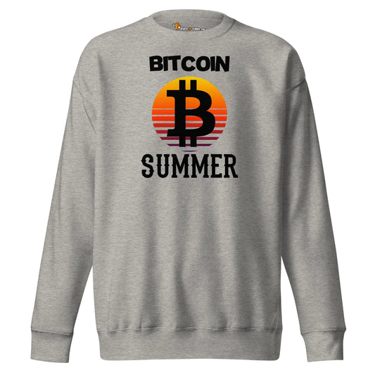 Bitcoin Summer - Premium Unisex Bitcoin Sweatshirt Grey Color