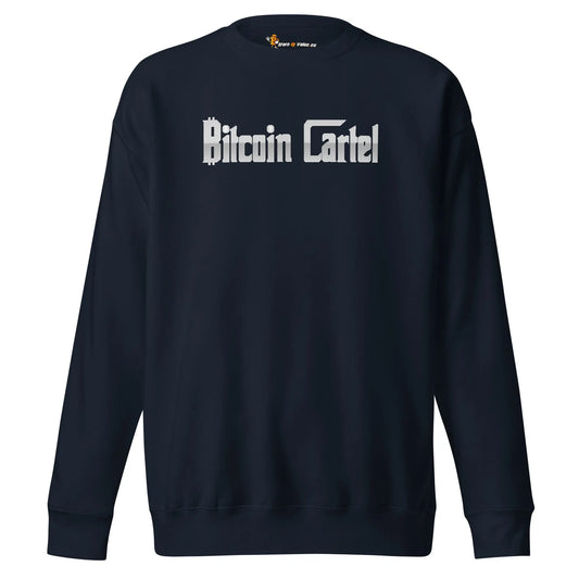 Bitcoin Cartel - Premium Unisex Bitcoin Sweatshirt Navy Blue Color