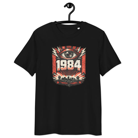 T-Shirt – 1984 George Orwell — front view — black