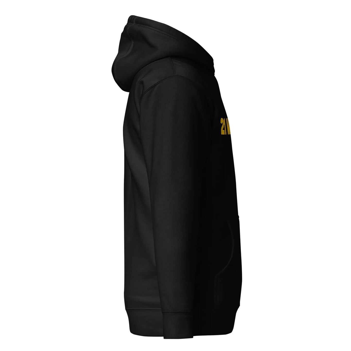 bitcoin hoodie - 21 million - side view
