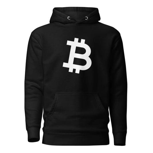 bitcoin hoodie - angled b - front view