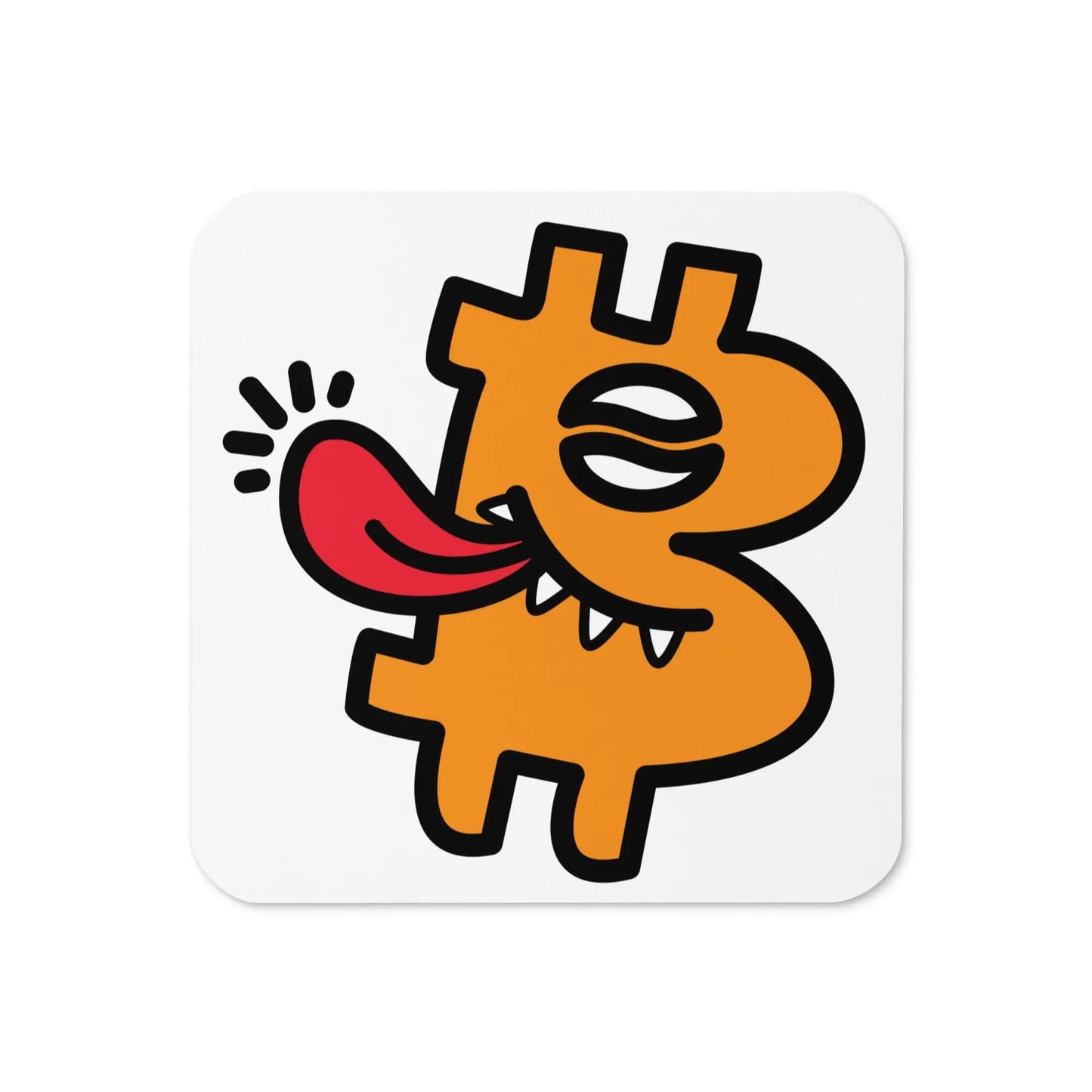 B-Coffee Bitcoin coaster by BitPopArt front view