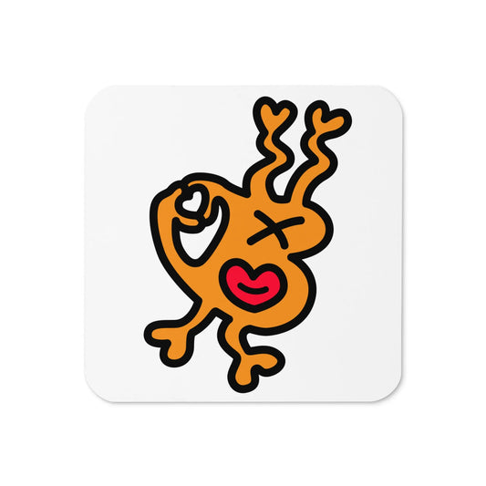 B Love Bitcoin coaster by BitPopArt – expressive Bitcoin design