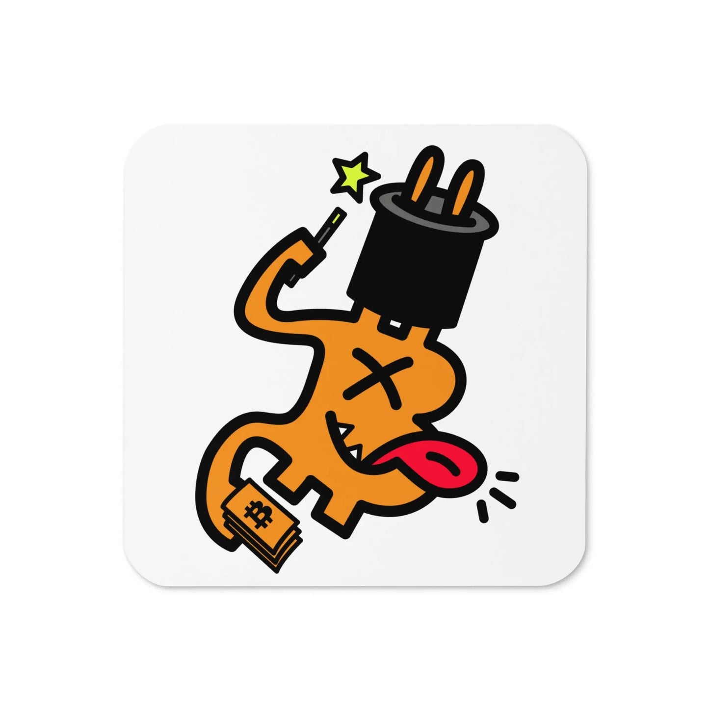B – Magic Bitcoin coaster by BitPopArt – top-down view