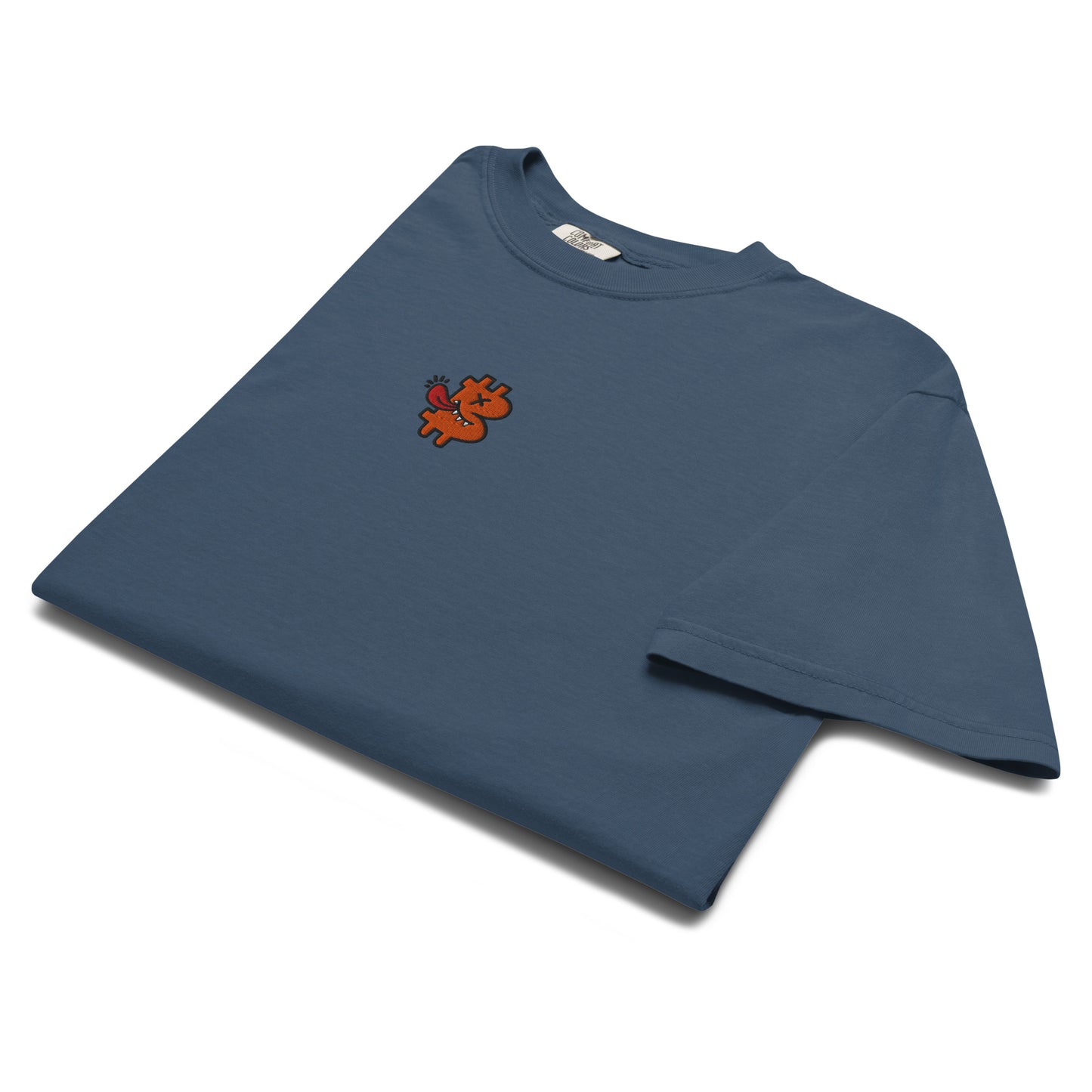 bitcoin t-shirt - be funny - folded view - midnight
