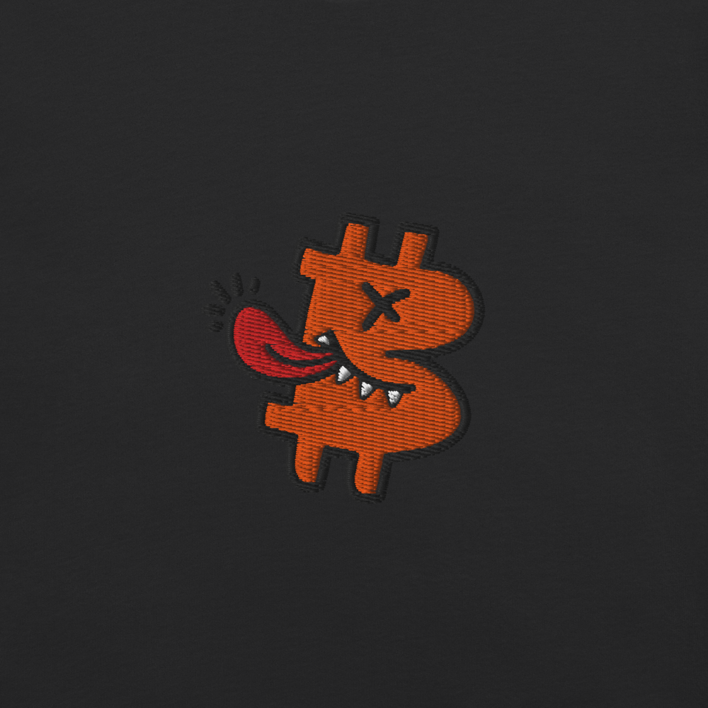 bitcoin t-shirt - be funny - pop art logo detail