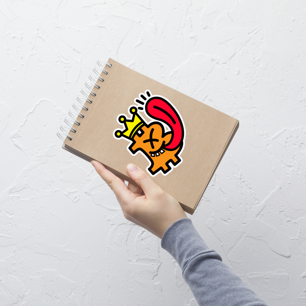 bitcoin sticker - be king - notebook view