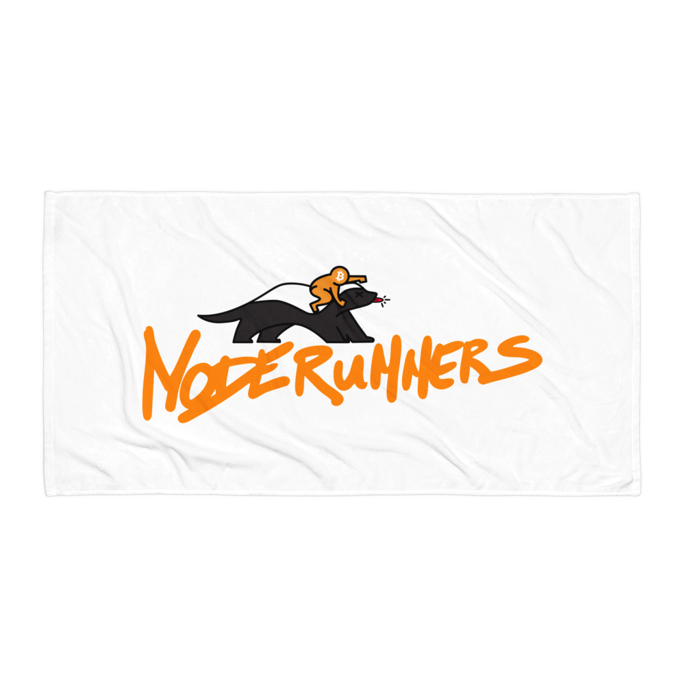 Bitcoin Towel - Noderunners - Beach Towel - By BitPopArt Store of Value