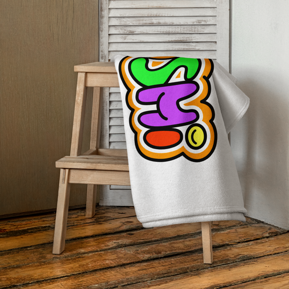 Bitcoin Towel - Colorful Satoshi - Beach Towel - By BitPopArt Store of Value