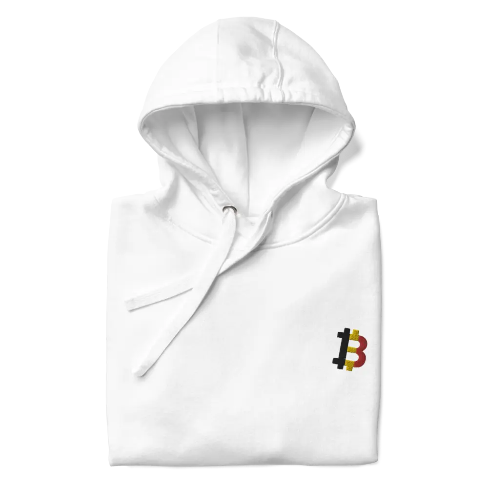 bitcoin hoodie - belgian bitcoin flag - folded hoodie
