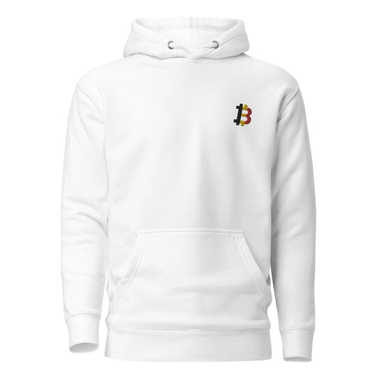bitcoin hoodie - belgian bitcoin flag - front view