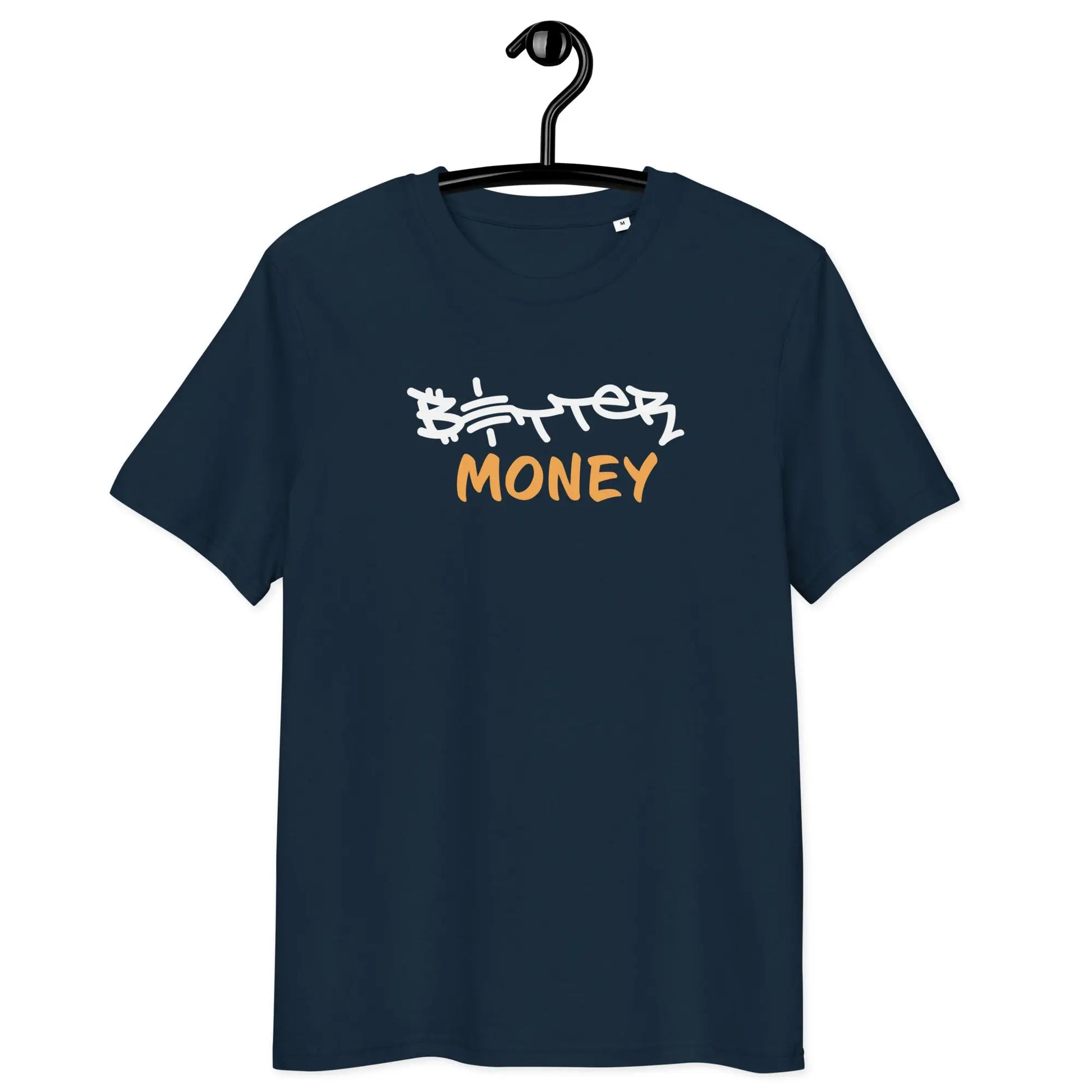 Bitcoin T-Shirt – Better Money - on hanger - blue