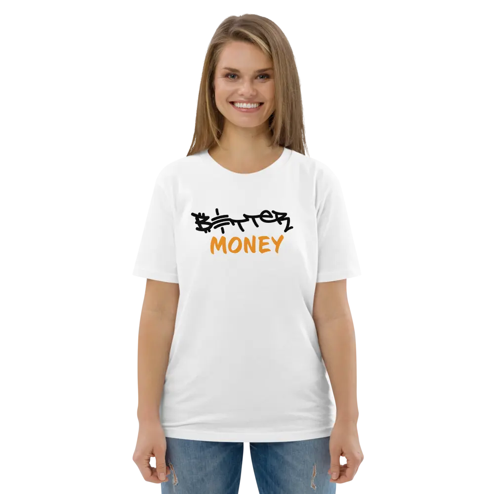 Bitcoin T-Shirt – Better Money - worn on female model