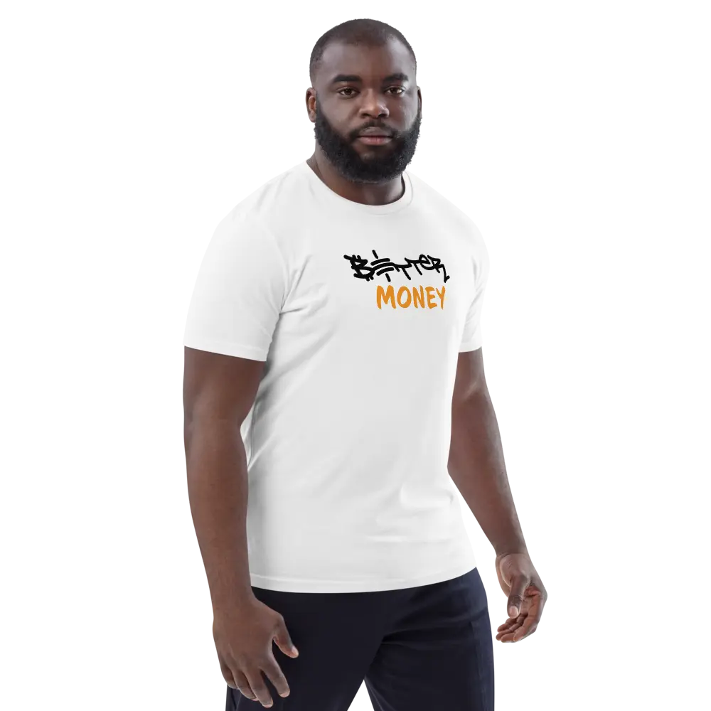 Bitcoin T-Shirt – Better Money - worn on model - male - standing