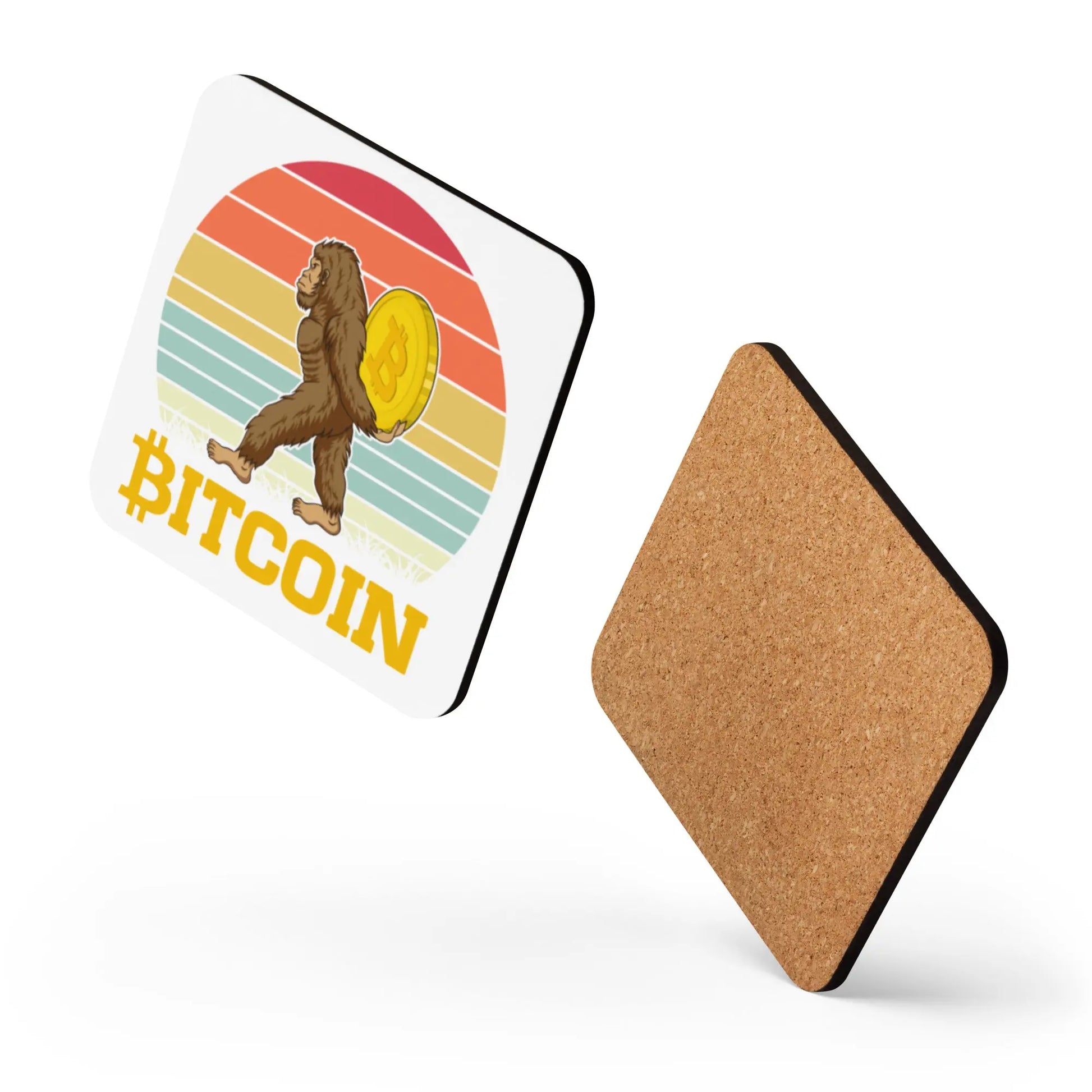 Big Foot Bitcoin coaster floating layout product image