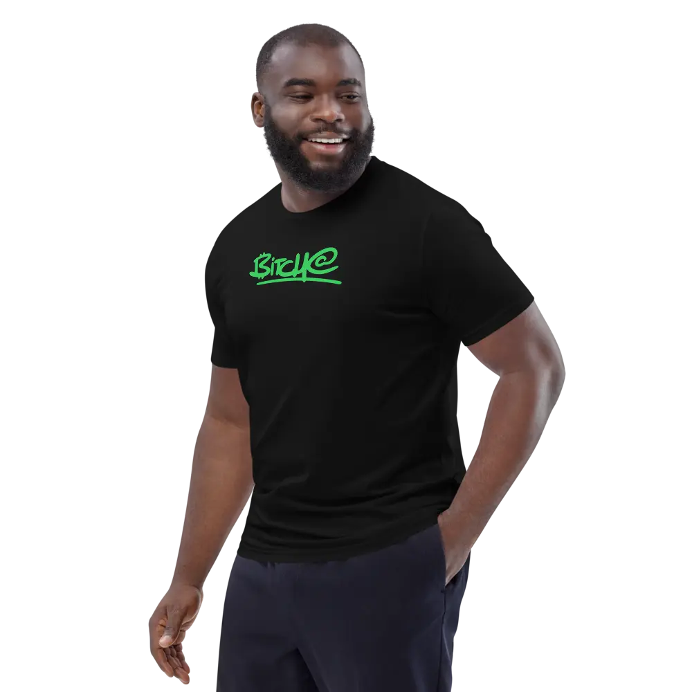 Bit(ch)AT T-Shirt – By BitPopArt | Store of Value — worn on male model - Black color