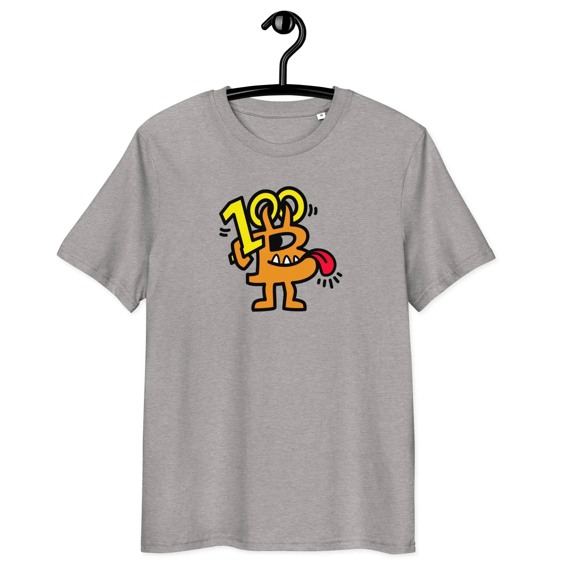 Bitcoin T-Shirt – Bitcoin 100K | Store of Value — on hanger - grey color