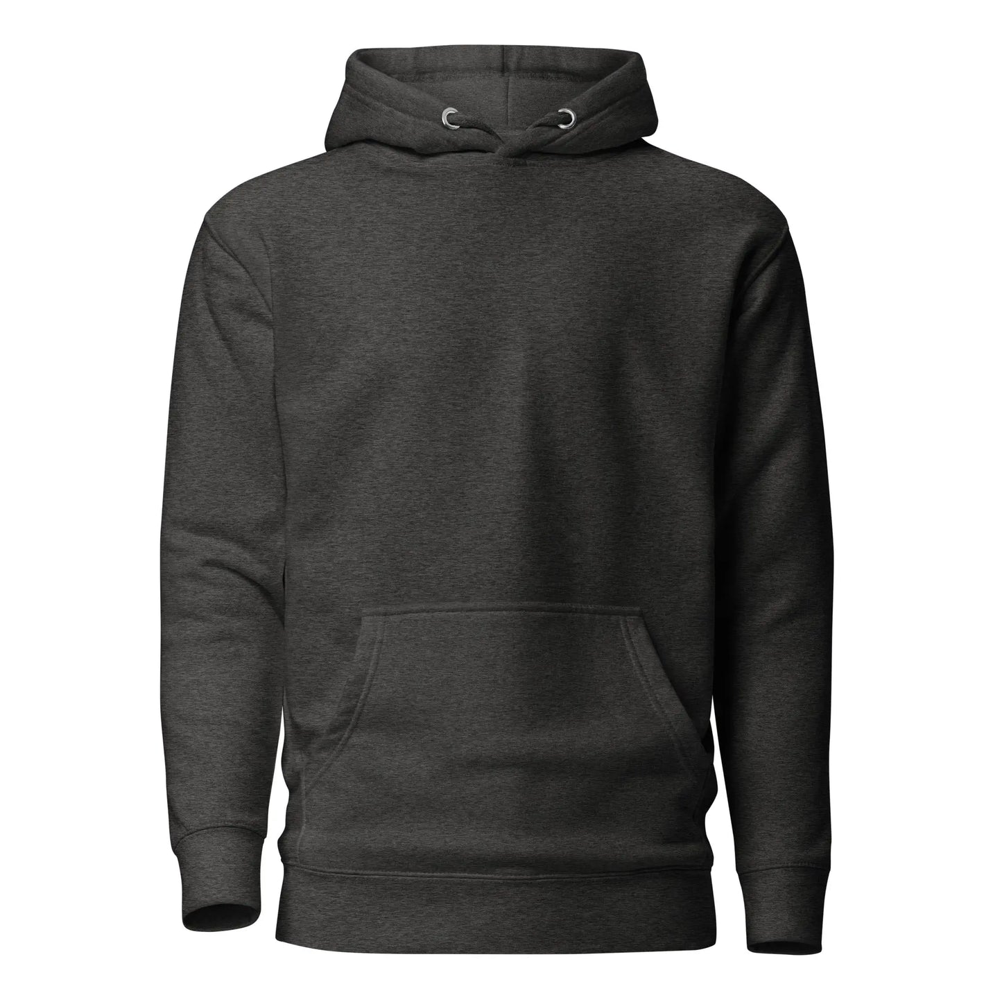bitcoin hoodie - bitcoin bull - back print - front view - grey
