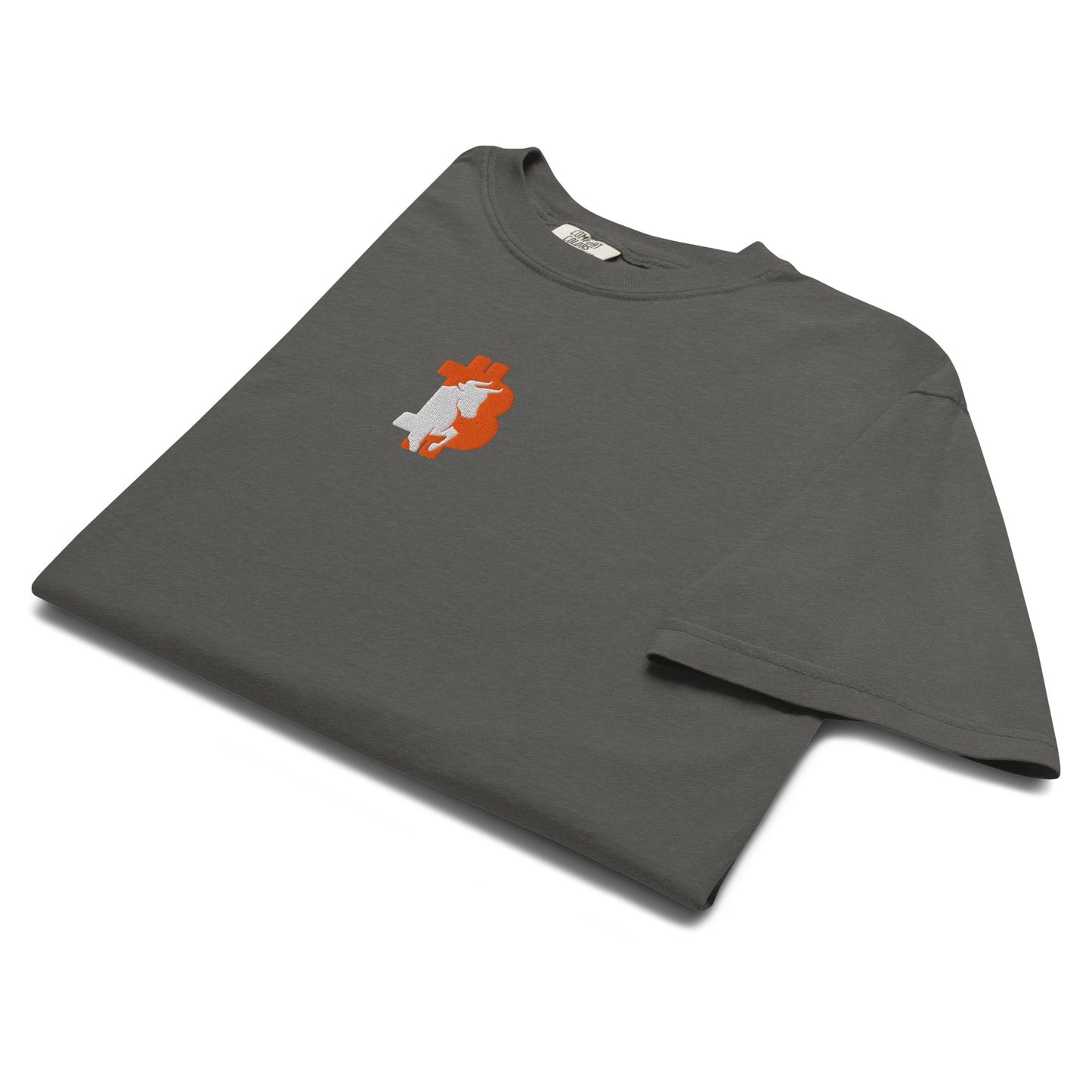 bitcoin t-shirt - bitcoin bull - folded - pepper