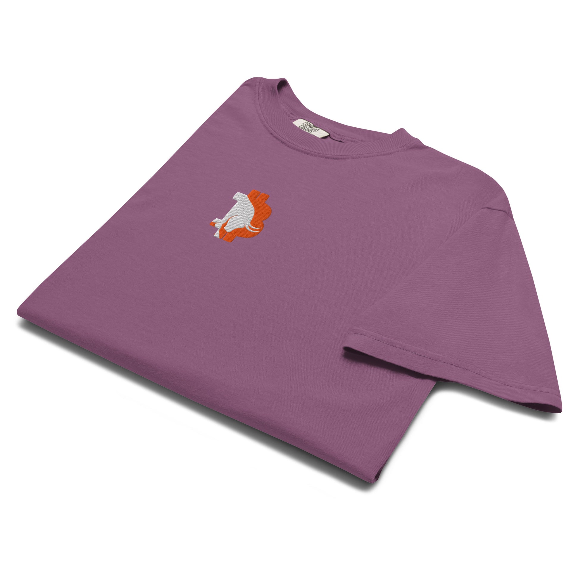 bitcoin t-shirt - bitcoin bull - folded - berry