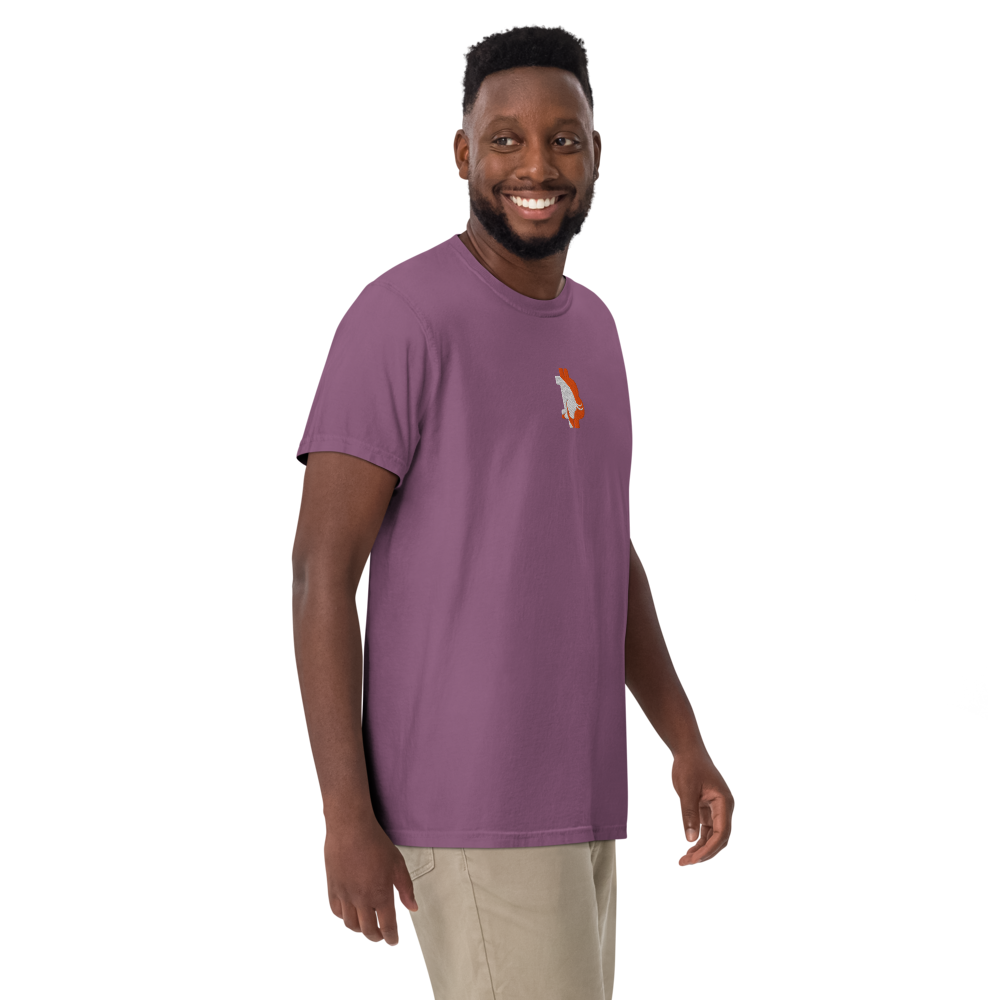 bitcoin t-shirt - bitcoin bull - worn on model - berry