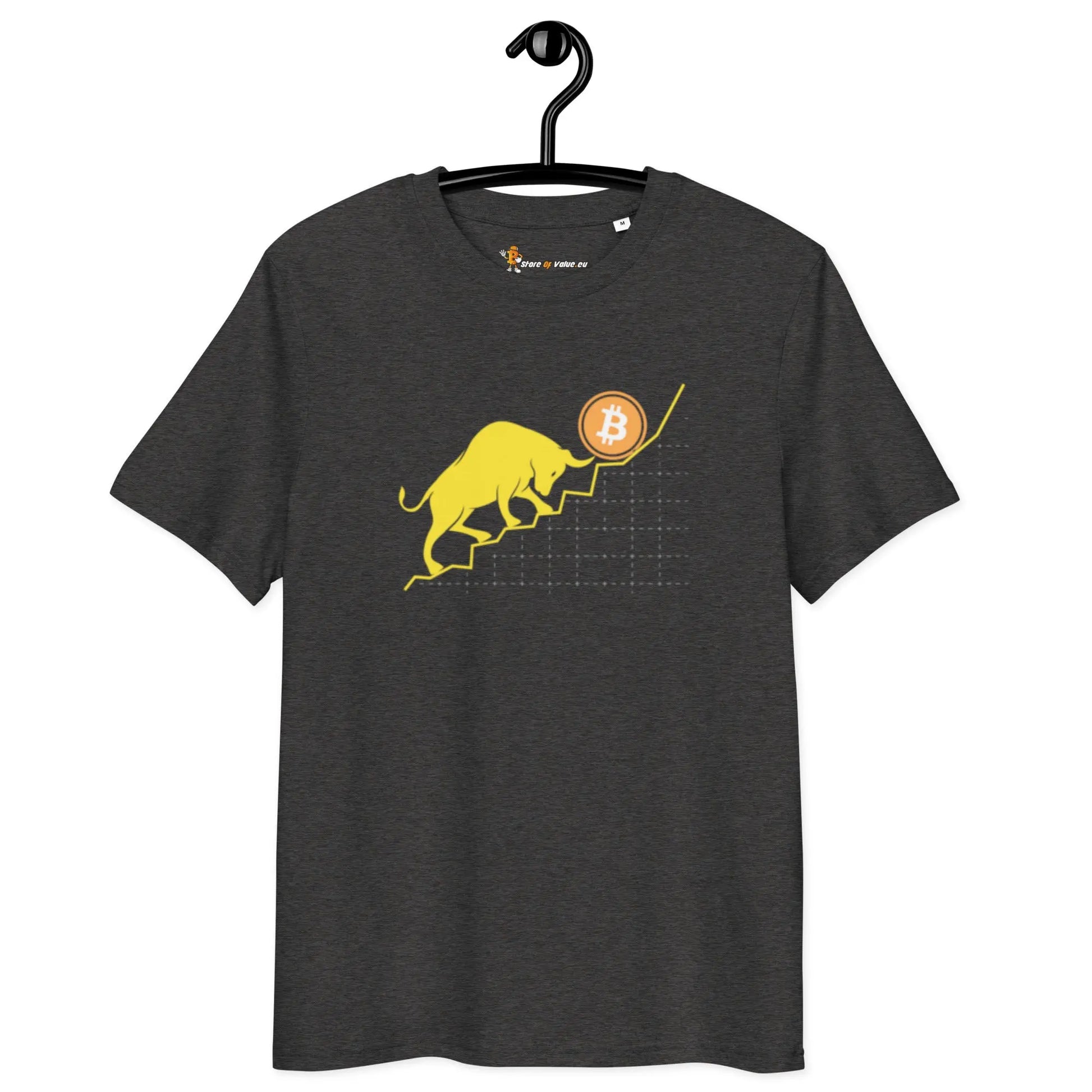 Bitcoin T-Shirt – Bullish - on hanger - grey 