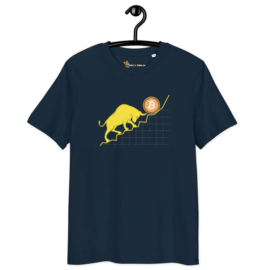 Bitcoin T-Shirt – Bullish - on hanger - navy blue 