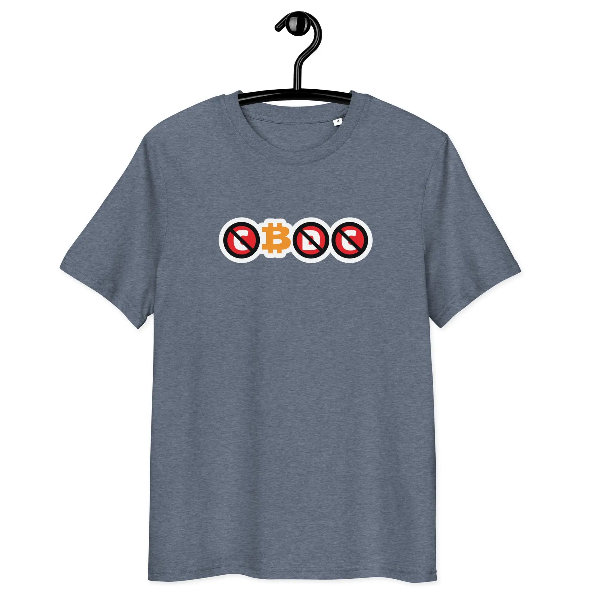 Bitcoin T-Shirt – CBDC - on hanger - blue