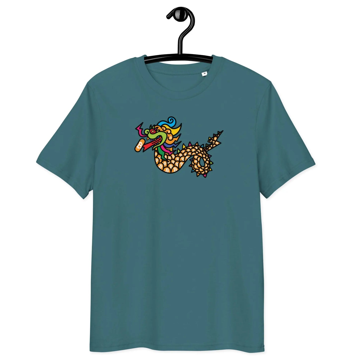 Bitcoin T-Shirt – Bitcoin Dragon - blue