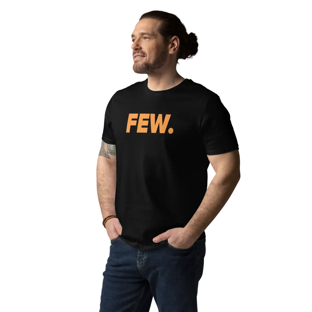 Bitcoin T-Shirt – Few - worn on male model - black