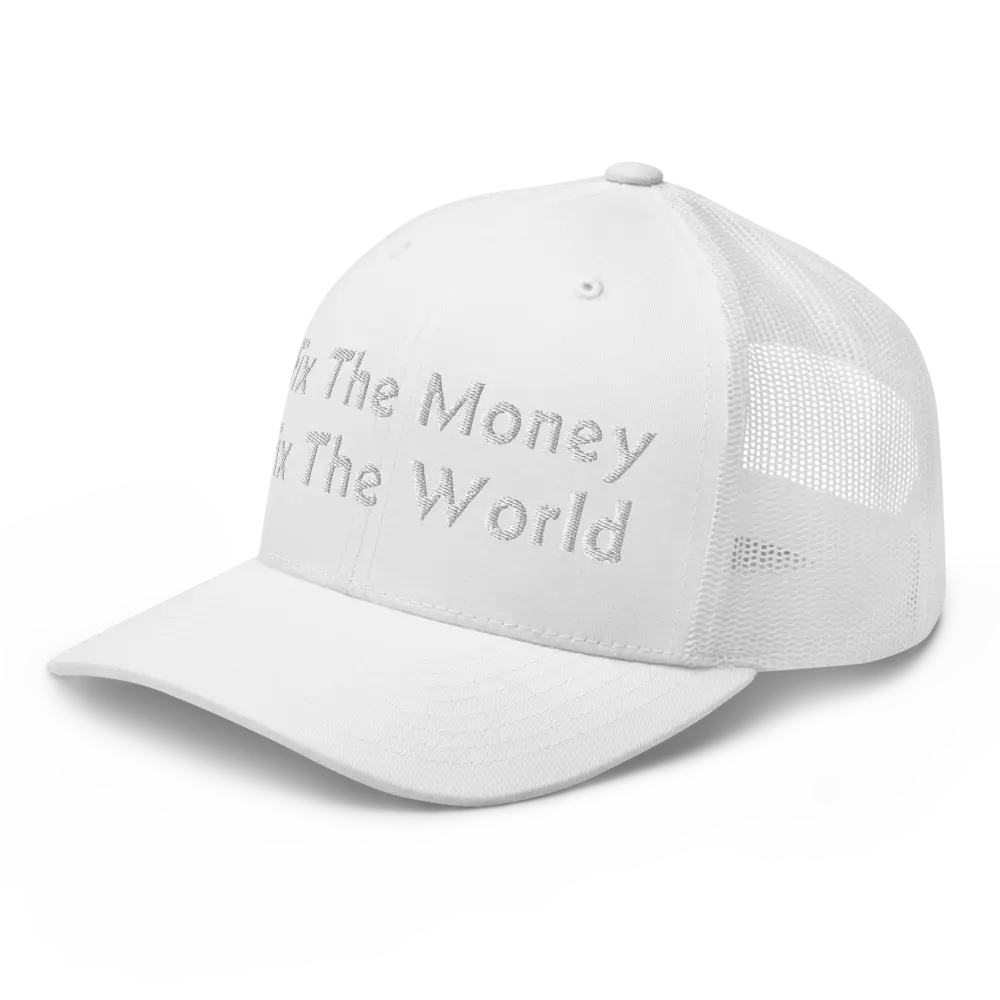 bitcoin fix the world hat back view