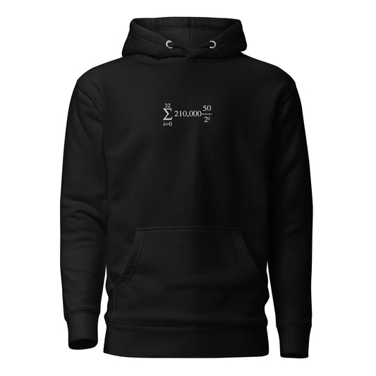 bitcoin hoodie - halving cycle formula - front view