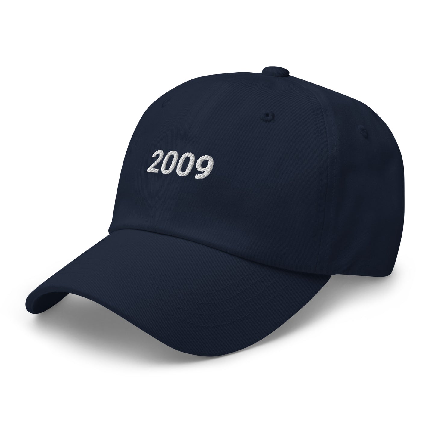 bitcoin hat - 2009 - side view - navy