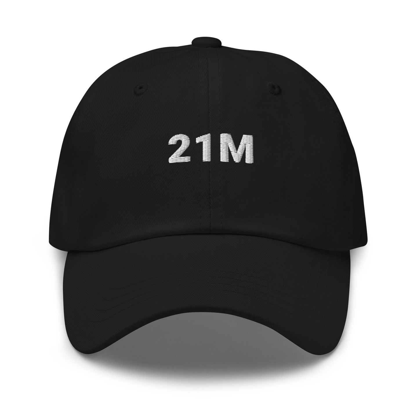bitcoin hat - 21m - front view - black
